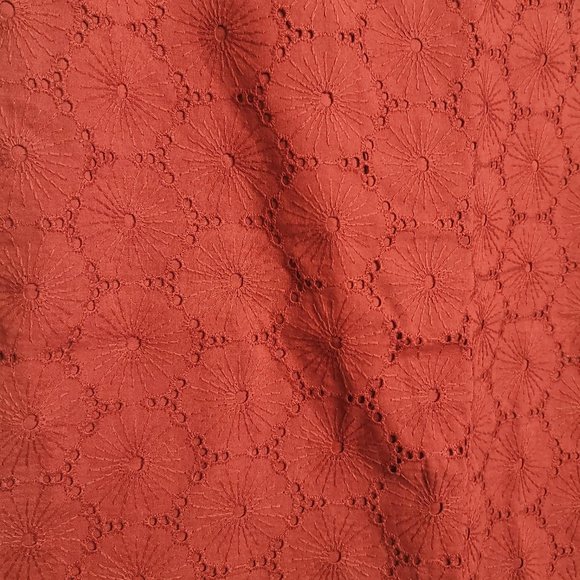 J.Crew Factory Lace Flower Pattern Burgundy Maroon Red Pencil Skirt sz 8 GUC - Picture 2 of 6